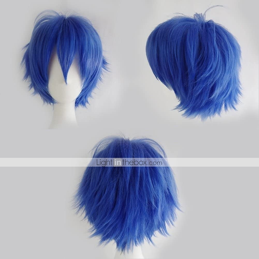 perruque synthétique bouclée asymétrique courte marron clair vert blanc violet noir cheveux synthétiques 12 pouces femmes anime cosplay cool noir perruque de carnaval de 2025 ? $19.49 –P8