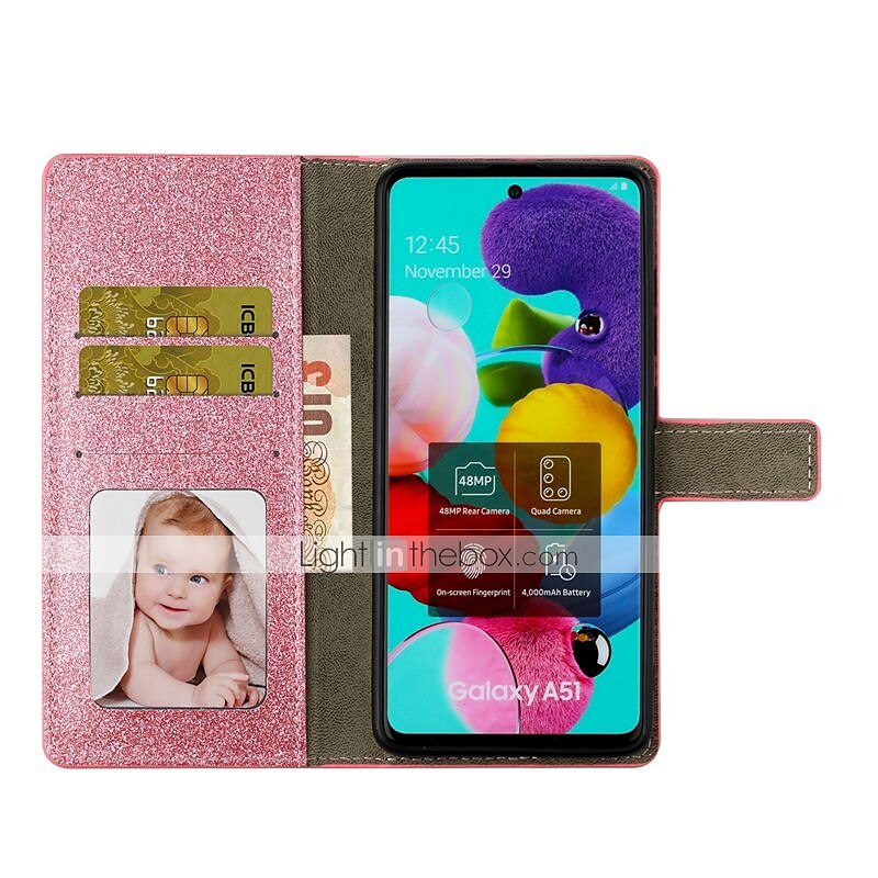טלפון מגן עבור Huawei מארז כרטיס ארנק P40 P40 Pro P20 P20 Pro P20 lite P30 P30 Pro P30 Lite P10 Lite P10 מחזיק כרטיסים עם מעמד מגנטי פרפר זוהר ונוצץ עור PU 2025 - $20.99 –P6