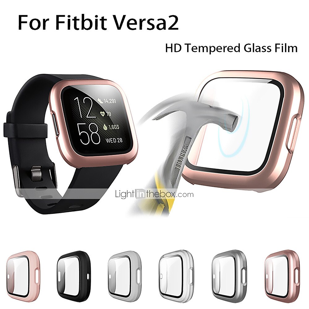 Screen Protector Compatible Fitbit Versa 2 Case Frosted PC Ultra-Thin Slim Tempered Glass Protective Case All-Around Full Cover Bumper Shell for Fitbit Versa 2 Smart Watch 2025 - $11.99 –P1