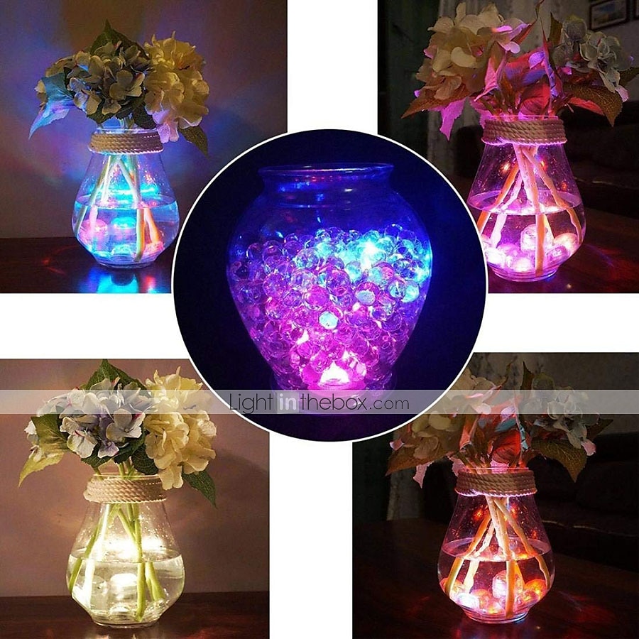 12pcs subacquea sommergibile esterna led piscina luce con telecomando a batteria lampada da notte subacquea serbatoio di pesci stagno piscina acquario vaso di natale decorazione della festa nuziale del 2025 a $19.99 –P4