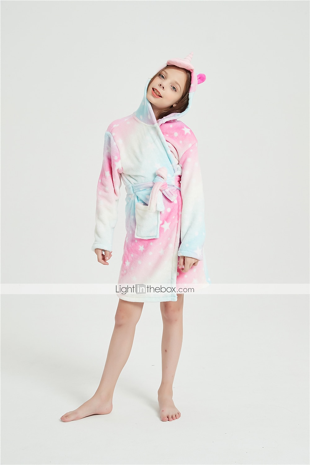 Carnaval Bloque de color Pijamas Kigurumi Bata de baño Unicornio Caballo volador Pijamas de una pieza Pijamas Kigurumi Disfraz divertido por Niños Niños y niñas Navidad Víspera de Todos los Santos 2026 - $26.99 –P7