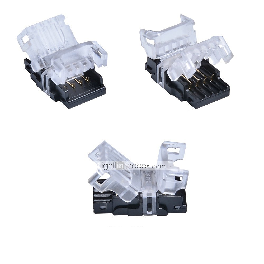 5PCS 4Bin 10mm No-waterproof Flexible Strip Light Hippo Buckle 5050 RGB LED Light Bar Quick Connector Easy to Install Wire and Strip Light  Connector DC5-36V 2025 - $14.99 –P1