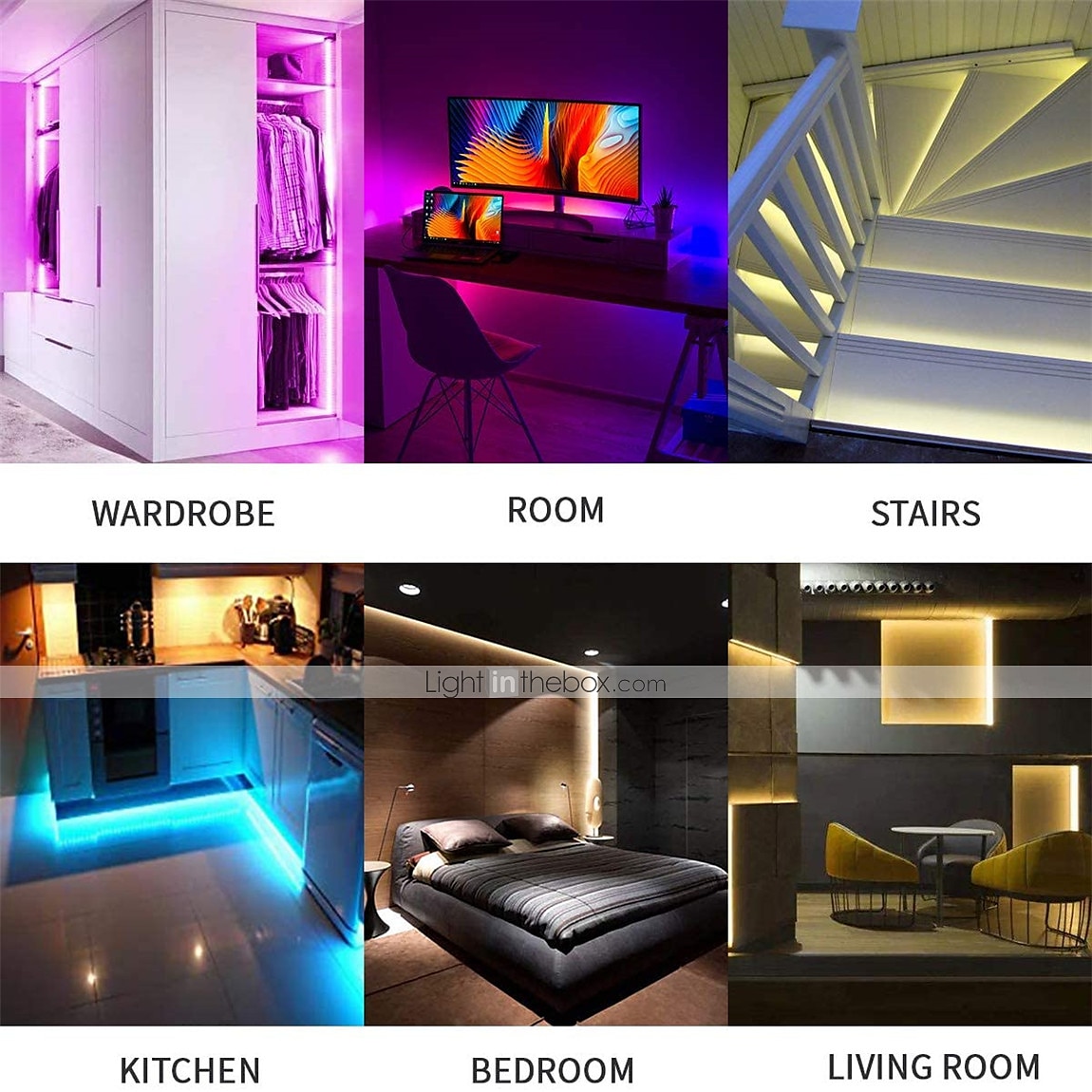 5050 led strip verlichting 10 m smart rgb led light strip muziek sync 300 leds kleur veranderende licht strips bluetooth app controle met afstandsbediening voor slaapkamer kamer tv party slaapkamer 2025 - $43.99 –P8
