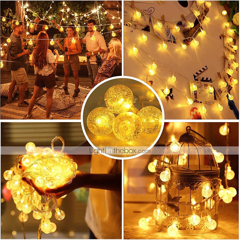 1.5m 2m 3m 4m 5m 10m 20m String Lights  High Power LED  Warm White White Blue Christmas New Year's Creative Party Decorative Garden Yard Decoration Lamp  AA Batteries Powered 1 set 2025 - $9.99 –P8