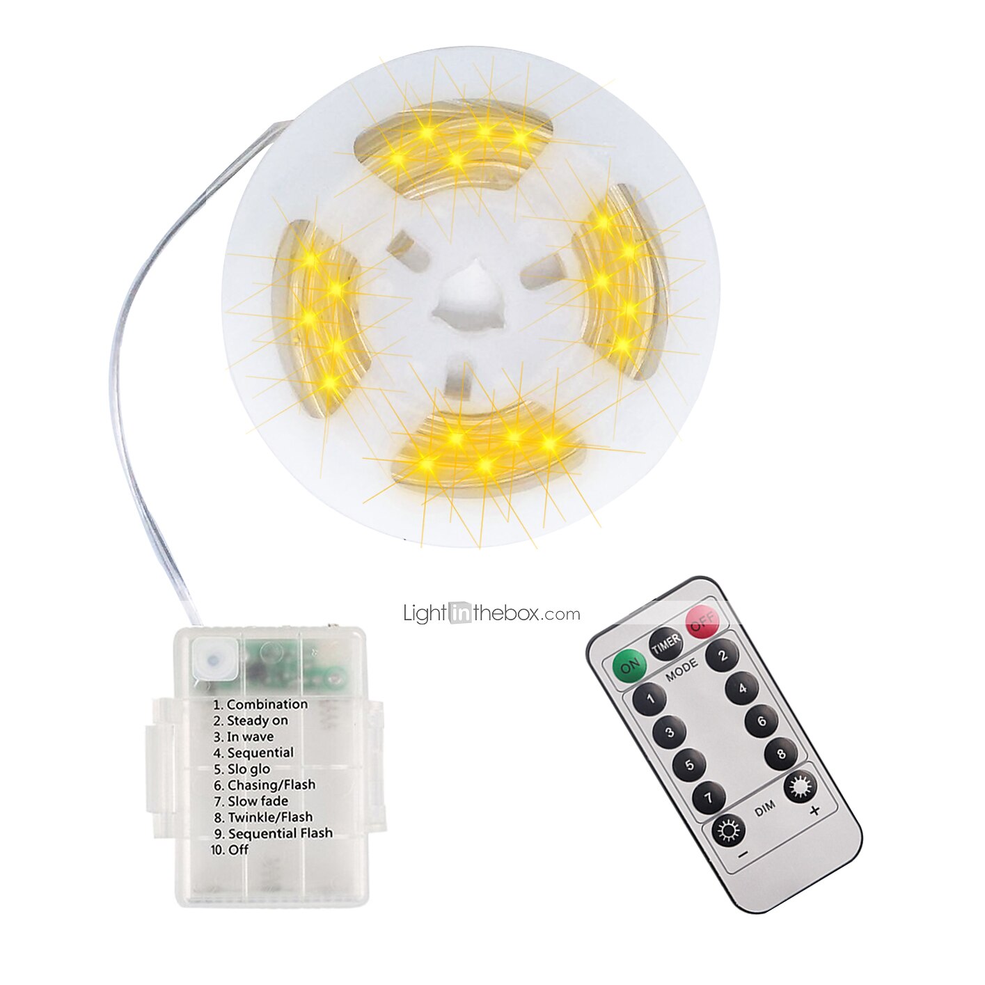 10m IP68 Waterproof Casing String Lights - 100 LEDs with Remote Control, Dimming, Timing & 8 Modes for Outdoor Christmas Garden Lighting 2025 - $22.99 –P1