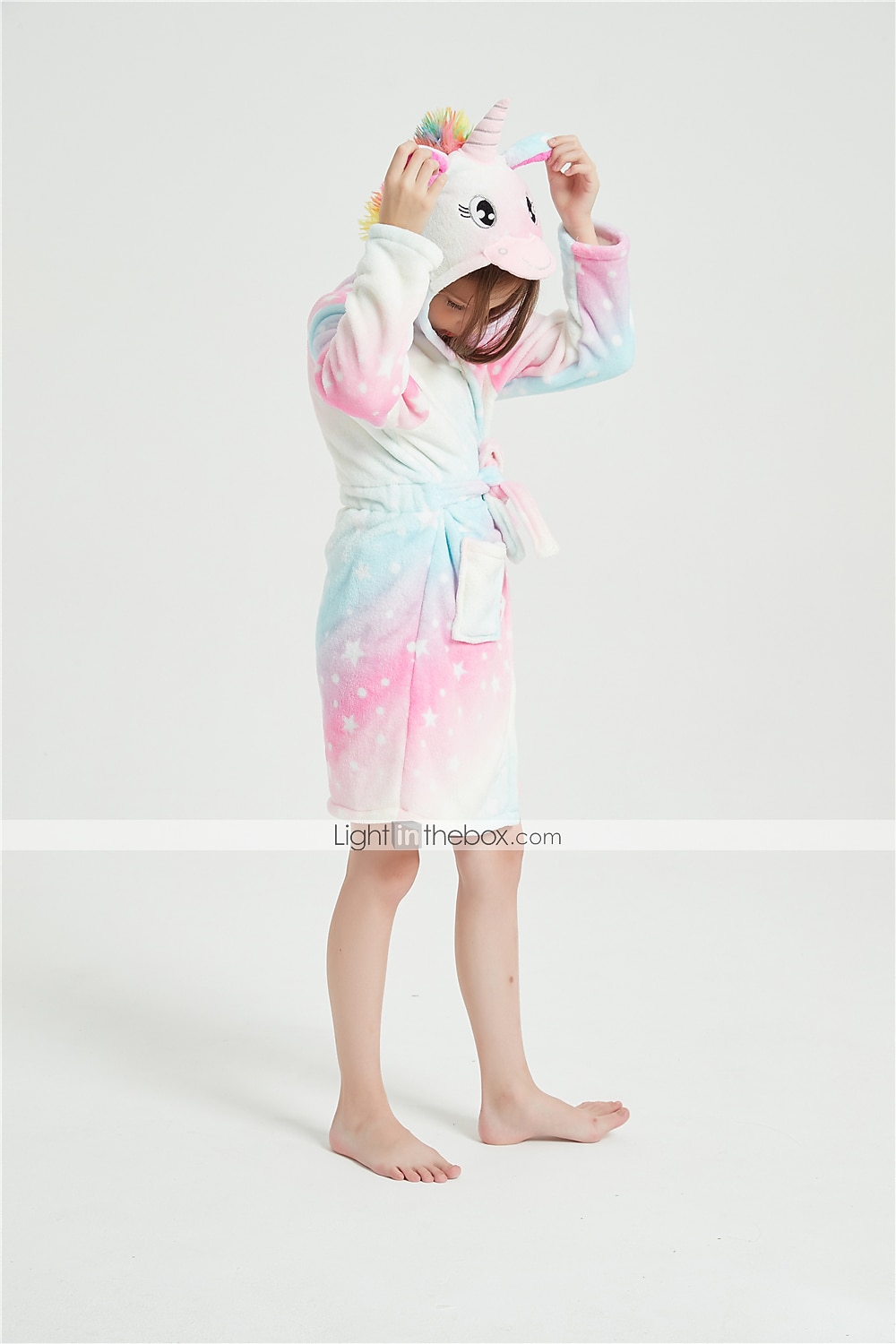 Carnaval Bloque de color Pijamas Kigurumi Bata de baño Unicornio Caballo volador Pijamas de una pieza Pijamas Kigurumi Disfraz divertido por Niños Niños y niñas Navidad Víspera de Todos los Santos 2026 - $26.99 –P12