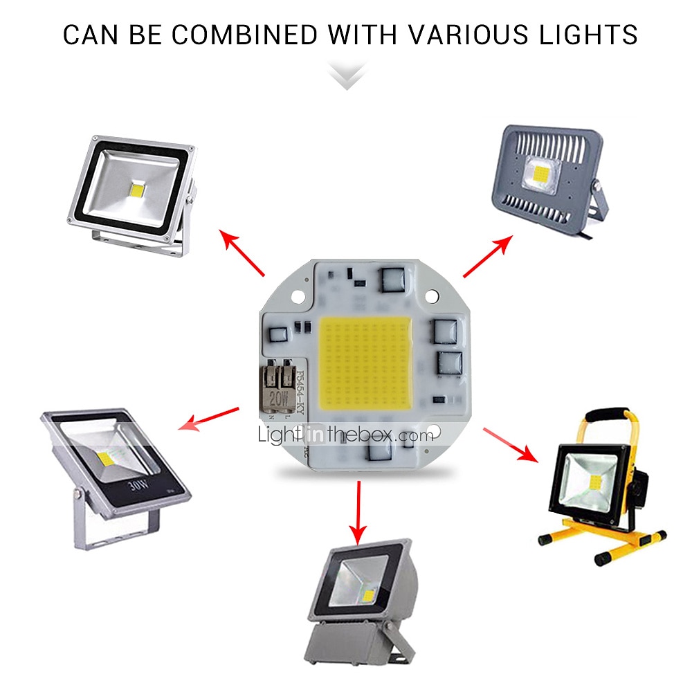 LED COB Chip LED Light 110V 220V 20W 30W 50W  Warm White White Smart IC No Welding No Need Driver SMD light Beads FOR Floodlight Spotlight outdoor lamp DIY Lighting 1pc 2025 - $12.99 –P5