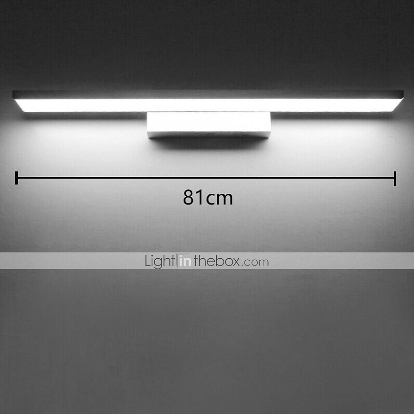 led spegellampa 81cm modern/modern stil badrumslampor aluminium borstat material skåp vägglampor sminkbelysning sminklampa sminklampa minimalistisk 110-120/110-120v 32w 2026 - $132.99 –P2