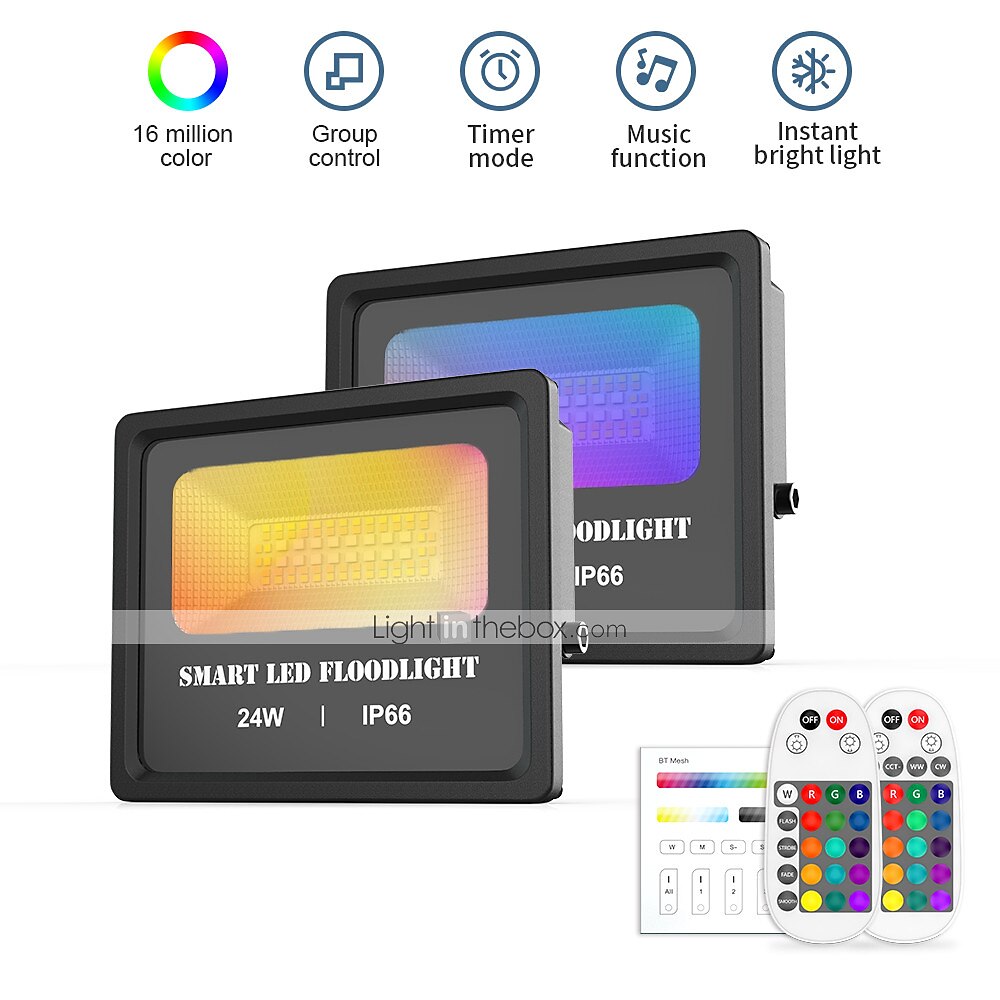 Outdoor APP Outdoor RGB Landscape Bluetooth Floodlight Outdoor Lights Villa Garden Lighting Garden Atmosphere Botanical Wedding Bar Light 2025 - $88.99 –P13
