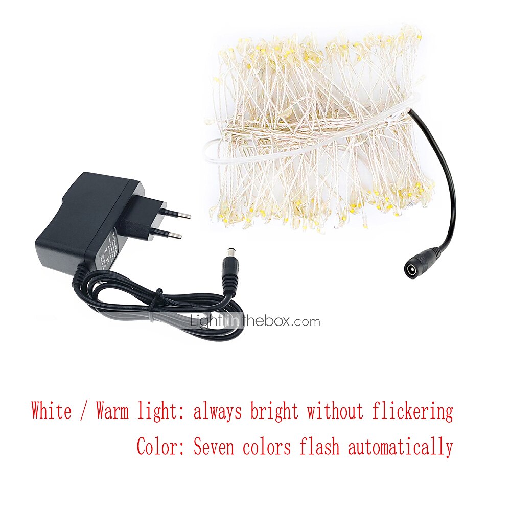 2m 200 LEDs Firecracker Lamp String Lights - Warm White & White Waterproof Outdoor Christmas Garden Lights with 6V 1A Power Adapter for Christmas Holiday Parties 2025 - $29.99 –P1