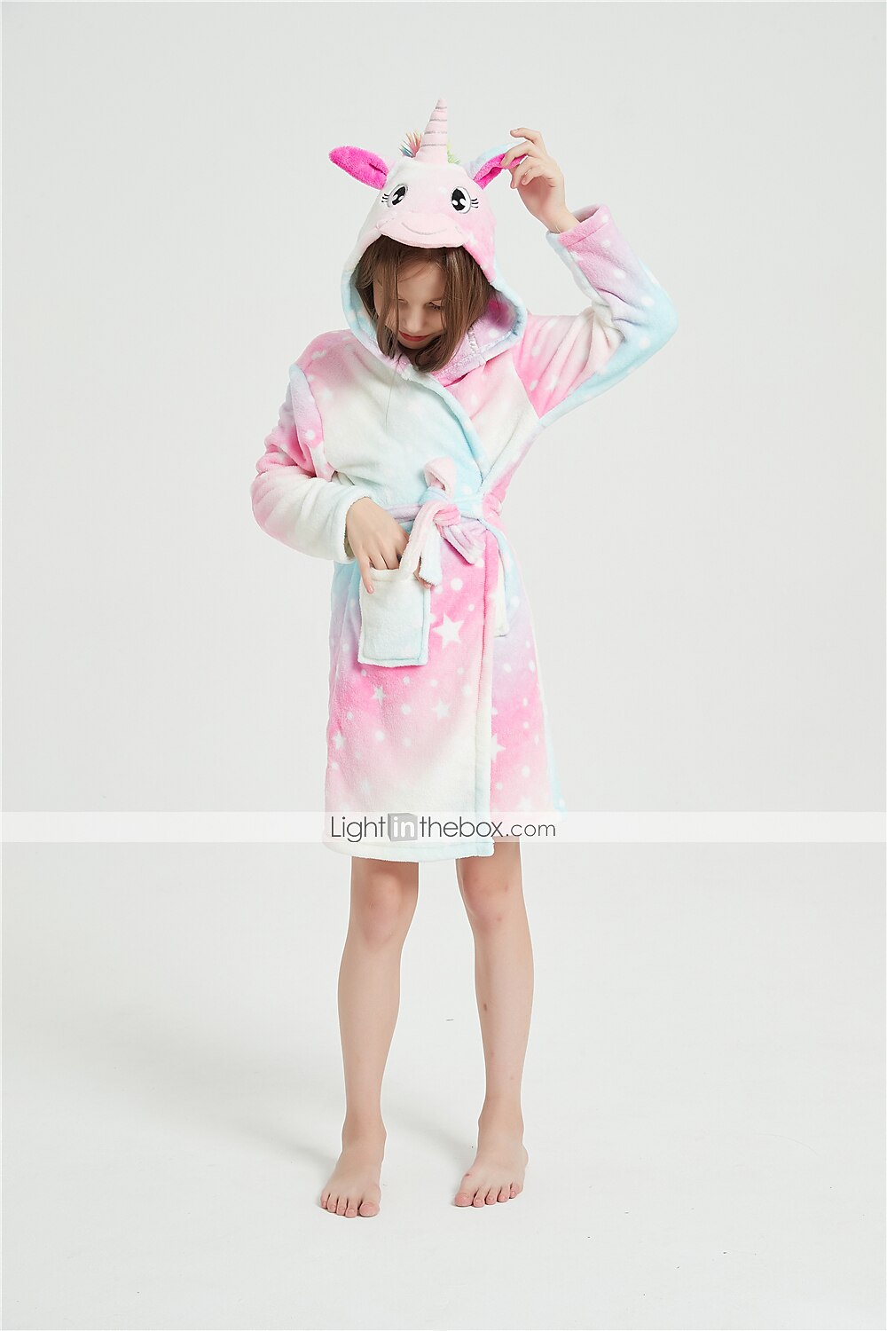 Carnaval Bloque de color Pijamas Kigurumi Bata de baño Unicornio Caballo volador Pijamas de una pieza Pijamas Kigurumi Disfraz divertido por Niños Niños y niñas Navidad Víspera de Todos los Santos 2026 - $26.99 –P15