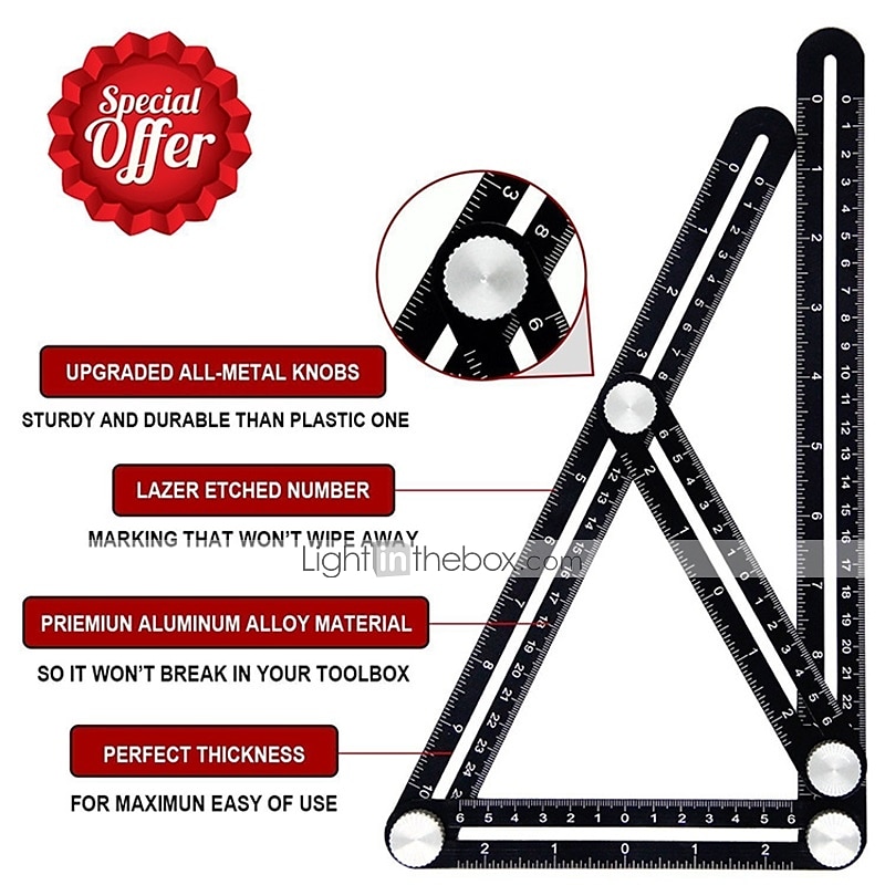 for Car Home Clear and Precise Portable to Carry Convenient to use Metal Folding Ruler Aluminum Alloy Ruler for Car Home Clear and Precise Portable to Carry Convenient to use Metal Folding Ruler Aluminum Alloy Ruler