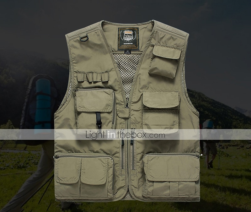 Men's Tactical Softshell Vest Outdoor Windproof Sleeveless Fleece Jacket  for Travel Hiking Running Golf Fishing Vest Waistcoat