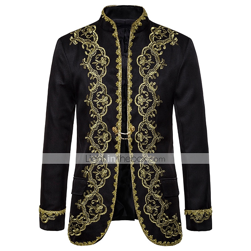 Elegante Vintage Vittoriano Cappotto Mascherata Abbigliamento esterno Principe Corrina vittoriana Gentiluomo Aristocratico Paillettes Vintage Ricamato Abito da ballo Costume Per uomo Capodanno del 2026 a $52.99 –P4