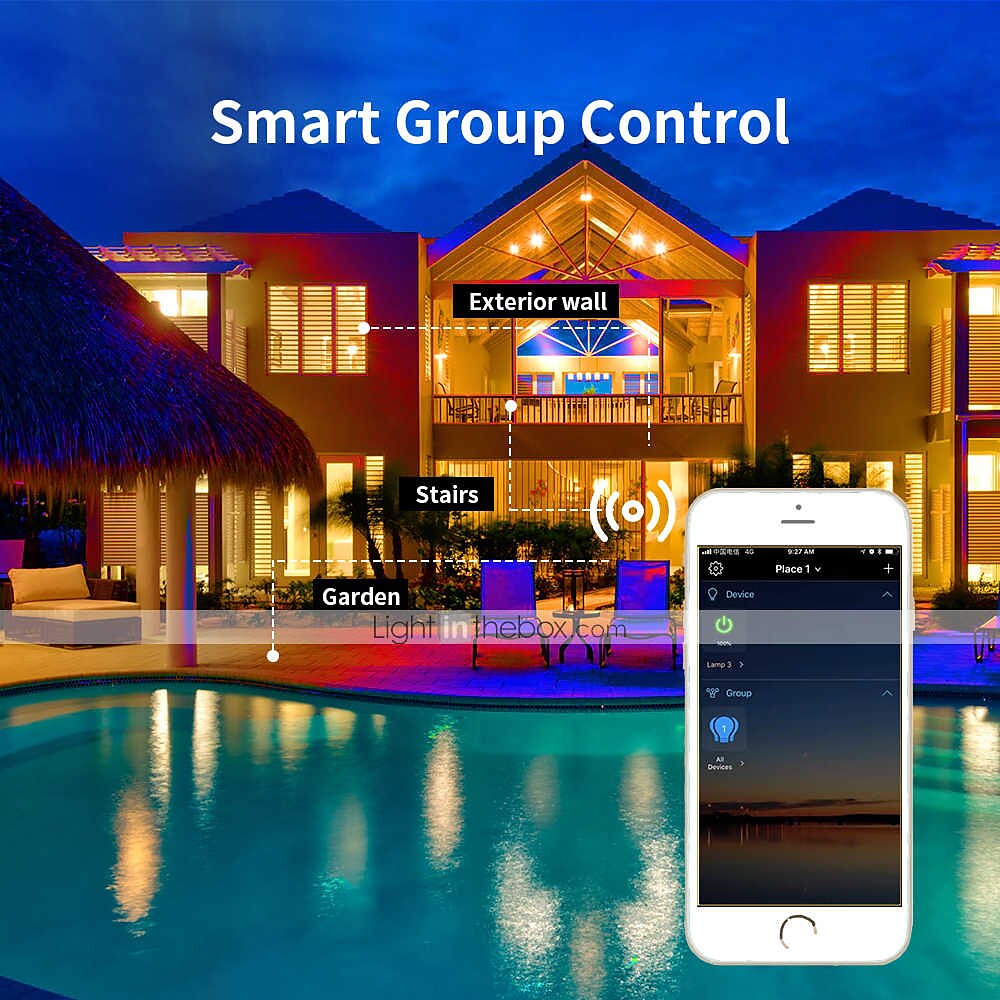 Outdoor APP Outdoor RGB Landscape Bluetooth Floodlight Outdoor Lights Villa Garden Lighting Garden Atmosphere Botanical Wedding Bar Light 2025 - $88.99 –P16