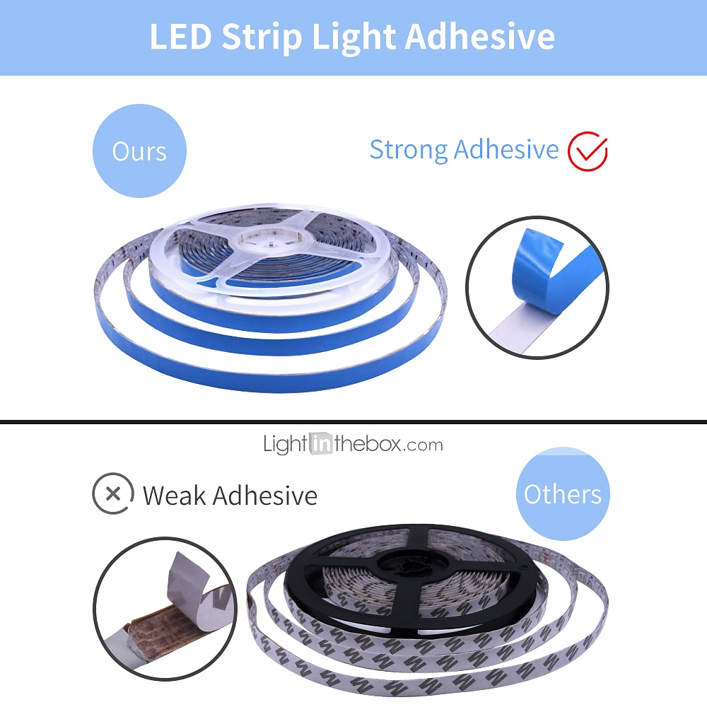 Led Strip Lights With Remote 15m, Color Changing Led Lights For Bedroom,  5050 Rgb Led String Lights With 44 Keys Remote, Music Sync Strip Lights For  H