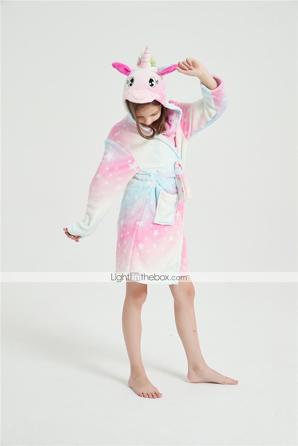 Carnaval Bloque de color Pijamas Kigurumi Bata de baño Unicornio Caballo volador Pijamas de una pieza Pijamas Kigurumi Disfraz divertido por Niños Niños y niñas Navidad Víspera de Todos los Santos 2026 - $26.99 –P19