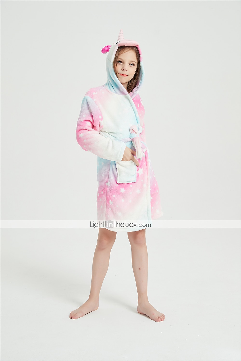 Carnaval Bloque de color Pijamas Kigurumi Bata de baño Unicornio Caballo volador Pijamas de una pieza Pijamas Kigurumi Disfraz divertido por Niños Niños y niñas Navidad Víspera de Todos los Santos 2026 - $26.99 –P9