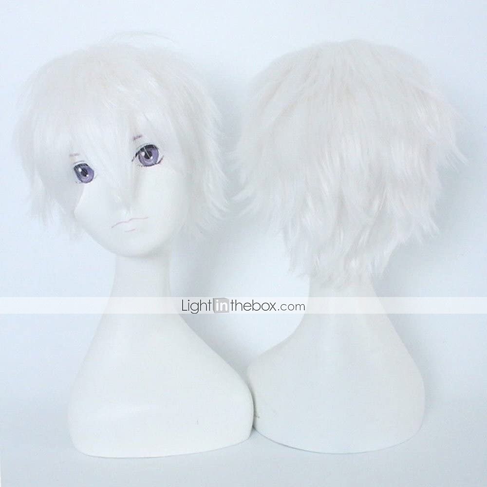 perruque synthétique bouclée asymétrique courte marron clair vert blanc violet noir cheveux synthétiques 12 pouces femmes anime cosplay cool noir perruque de carnaval de 2025 ? $19.49 –P6