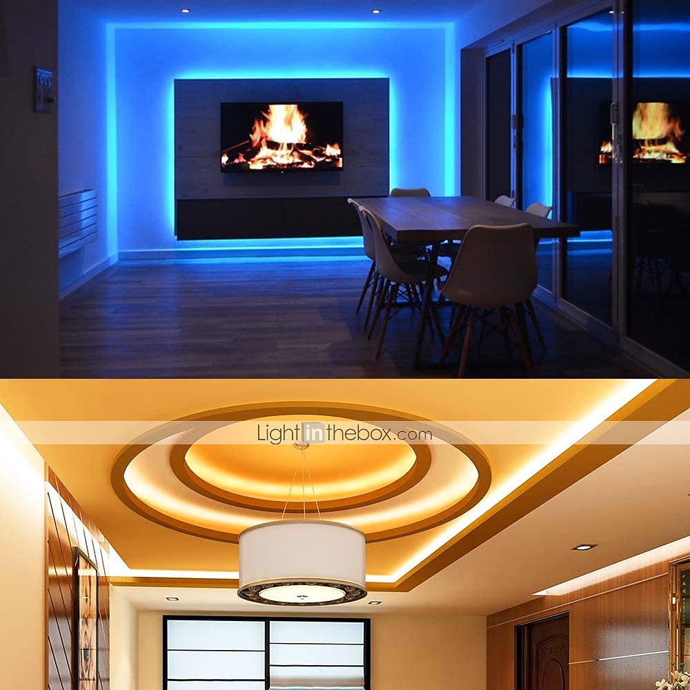 20 м 65 футов светодиодная лента rgb smd 5050 водонепроницаемая ip65 гибкая с контроллером ir 44 для телевизора, спальни, дома, украшения, 360 светодиодов, 10 мм, 2x32,8 фута 2025 - $45.99 –P6