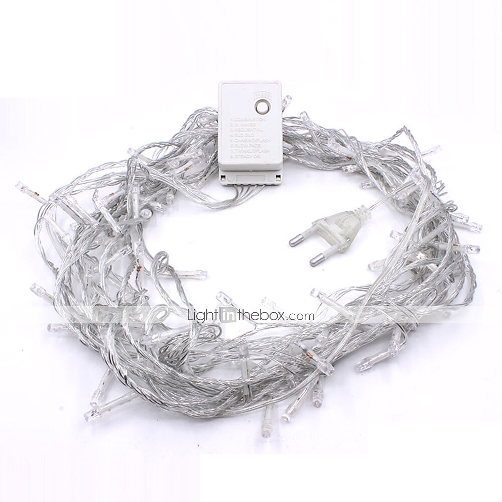 Lys 10M 100 LED Klar Tråd Blinkende Eventyr Lyskilder Innendørs/Ute Plug-in Lys 220V Bryllup Fest Tre Dekorasjoner 2026 - $10.99 –P2
