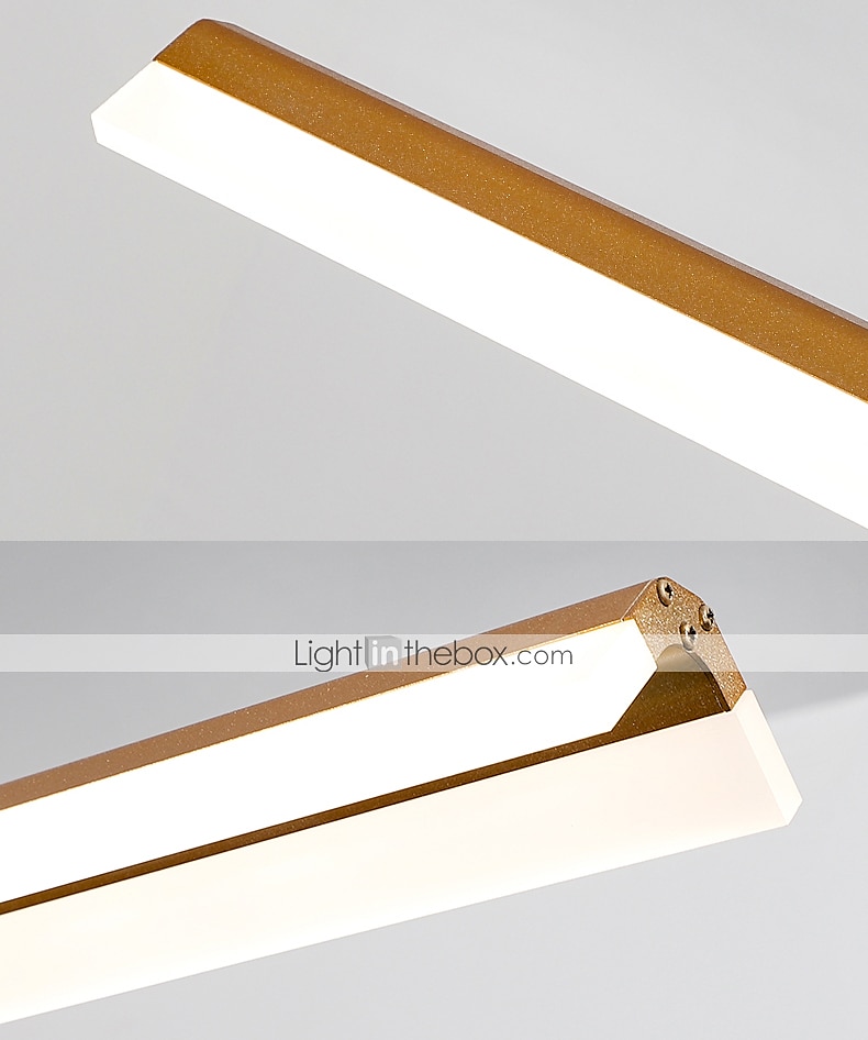 led lineaire hanglamp modern zwart goud 100cm kantoor eetkamer kroonluchter geschilderde afwerkingen aluminium verstelbare hanglamp 110-120v 220-240v warm wit koud wit 2025 - $229.99 –P10
