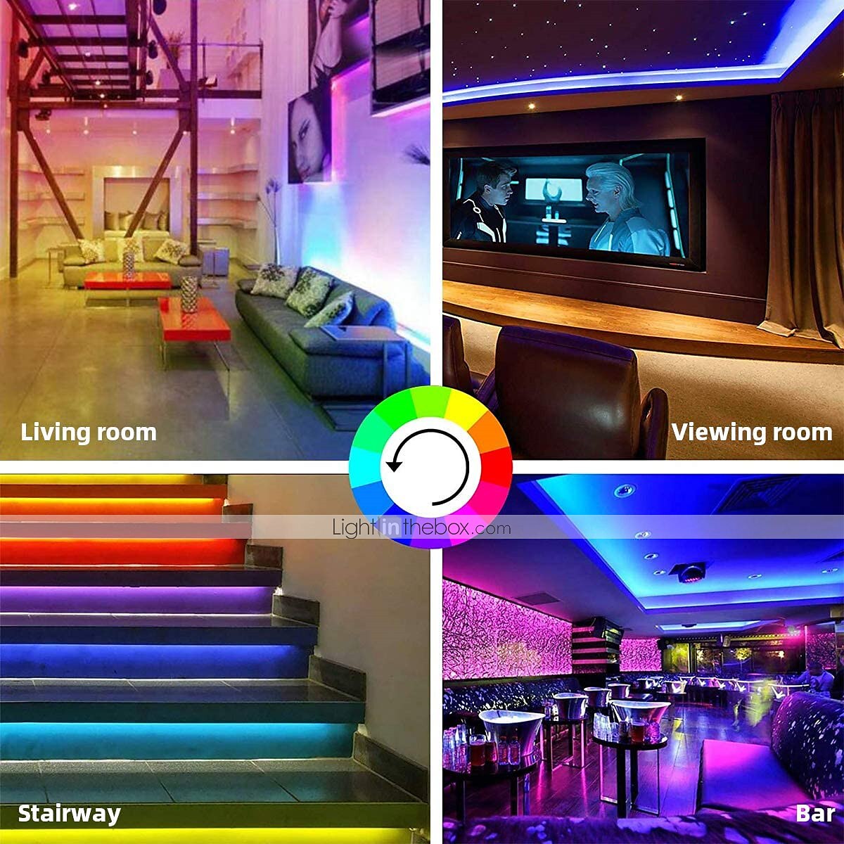 светодиодные ленты RGB 65.6ft -20m 32.8ft-10m ленточный свет smd5050 светодиодные ленты с пультом дистанционного управления с 44 клавишами ИК-пульт и источник питания 12v гибкое изменение цвета 2025 - $20.99 –P6