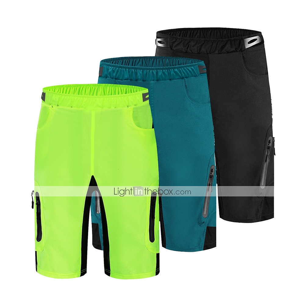 WOSAWE Voor heren MTB shorts Wielrenshorts Fietsen Gewatteerde shorts MTB shorts Ruim Passend Bergracen Wegwielrennen Sport 3D-pad Fietsen Ademend Anatomisch ontwerp Zwart Groen Siliconen Kleding 2025 - $37.99 –P13