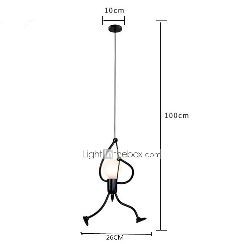 1-light 40cm retro blichtr wisiorek światła pojedynczy projekt amerykańska mała ironman lampa wisząca w stylu vintage dla restauracji kawiarnia biuro 40 w 2026 - $28.99 –P1