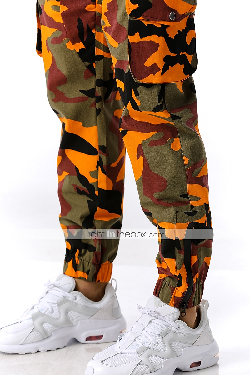 Orange Ropstop Camo Cargo Overshirt And Trousers | boohooMAN USA