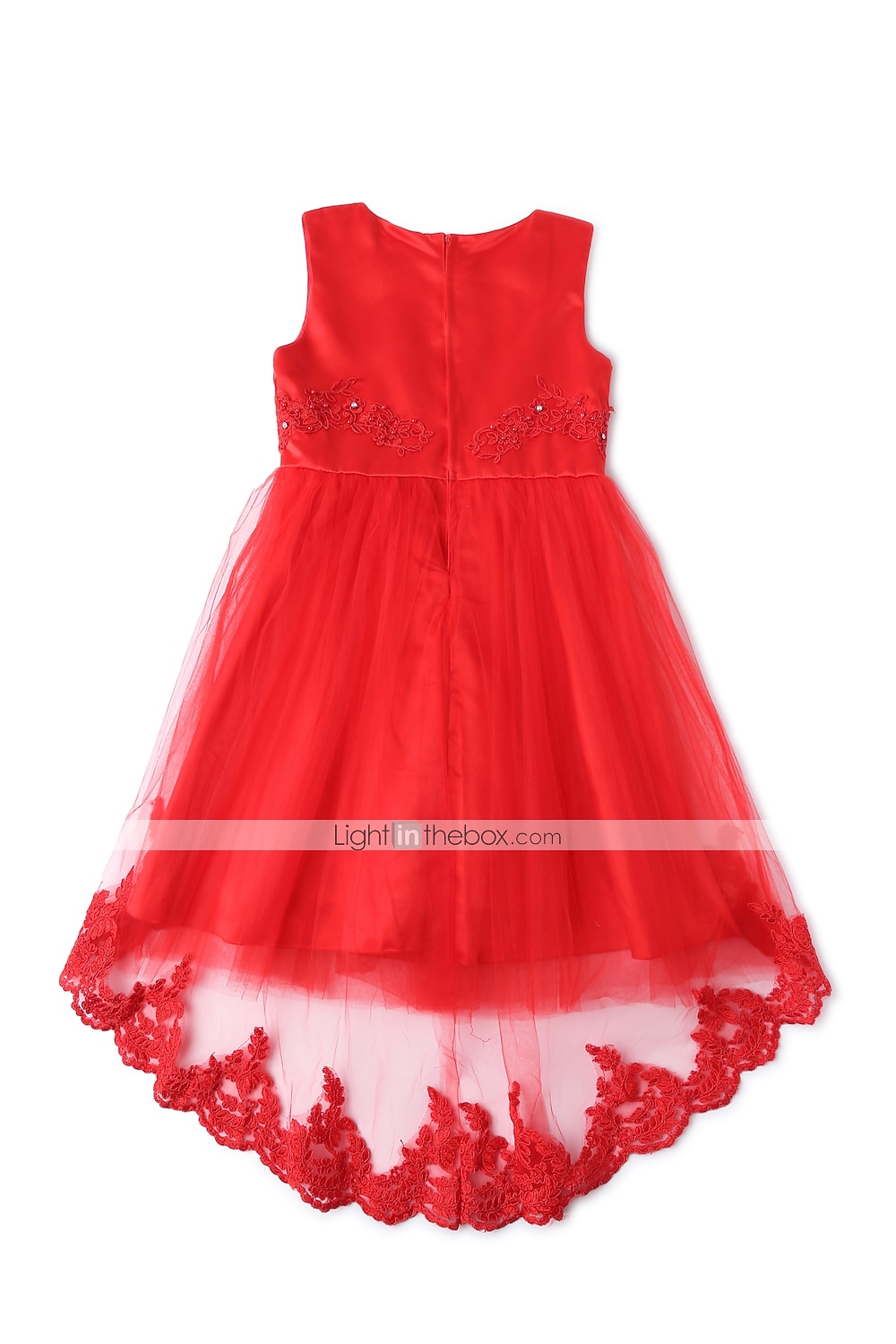 kinderkleidung Mädchen Blumenmädchen Kleid Kleid Ärmellos Hochzeit Party Kuschelig Süß Baumwolle Polyester Asymmetrisch Tüll-Kleid Kleid mit vielen Schichten Blumenmädchenkleid Sommer Weiß Rosa Rote 2026 - $43.99 –P11