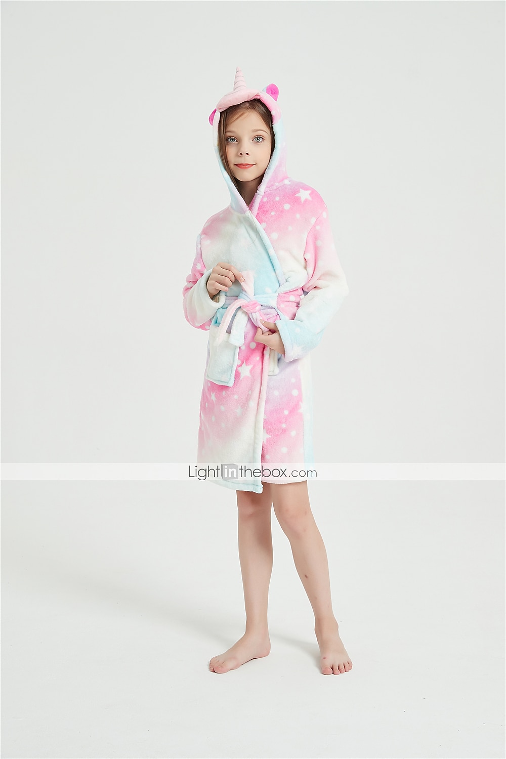 Carnaval Bloque de color Pijamas Kigurumi Bata de baño Unicornio Caballo volador Pijamas de una pieza Pijamas Kigurumi Disfraz divertido por Niños Niños y niñas Navidad Víspera de Todos los Santos 2026 - $26.99 –P8