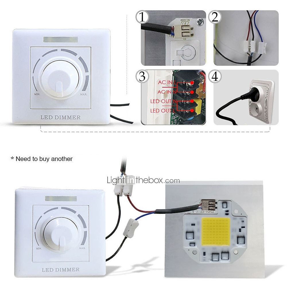 LED COB Chip LED Light 110V 220V 20W 30W 50W  Warm White White Smart IC No Welding No Need Driver SMD light Beads FOR Floodlight Spotlight outdoor lamp DIY Lighting 1pc 2025 - $12.99 –P4