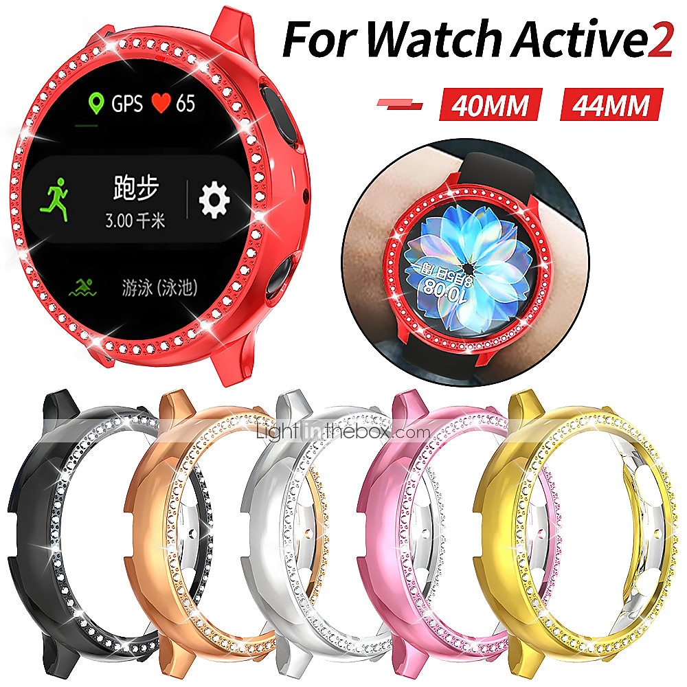 Diamond Case Watch Case Compatible with Samsung Galaxy Watch Active 2 40mm / Watch Active 2 44mm Shockproof Plastic / Hard PC Watch Cover 2025 - $9.99 –P8
