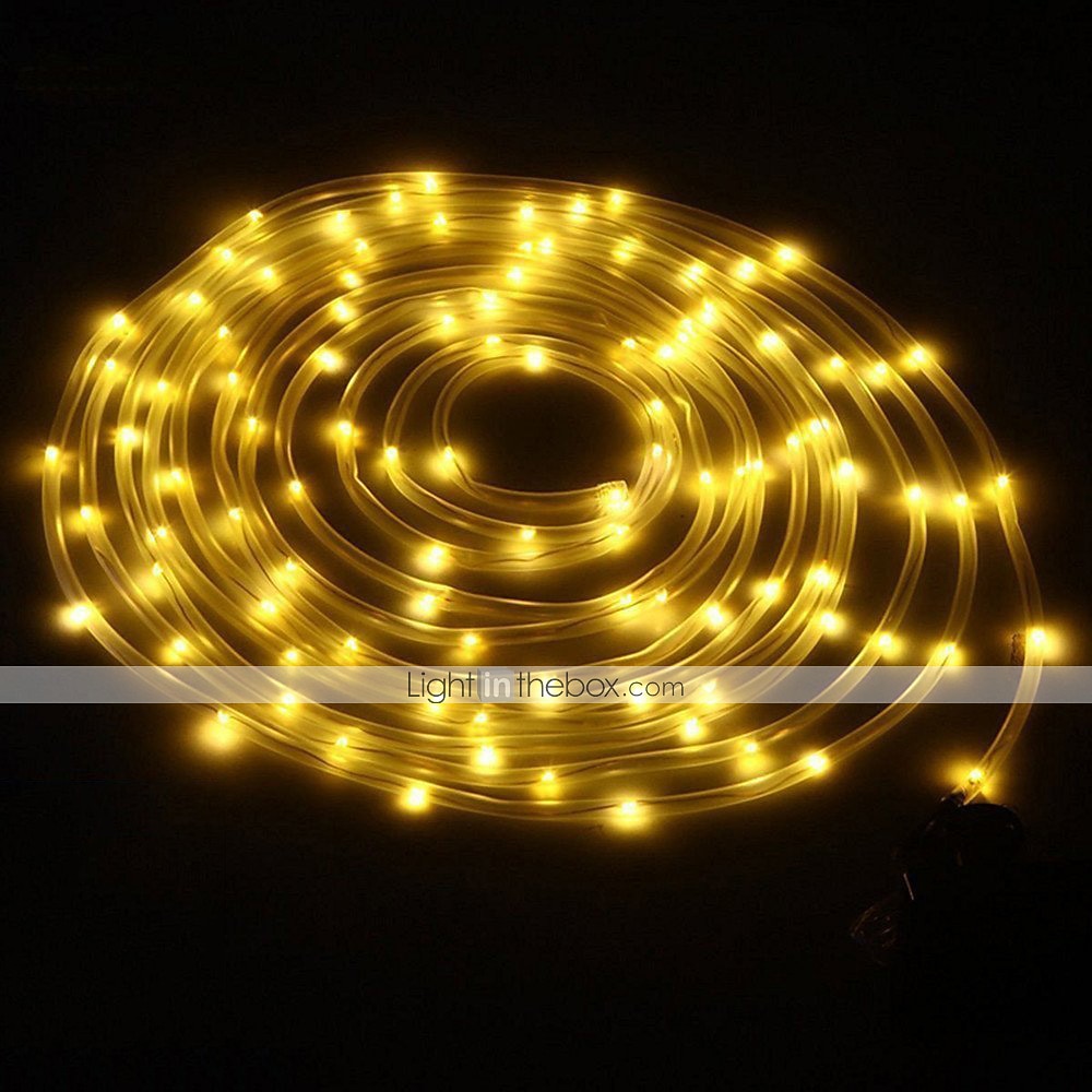 10m 100 led involucro luci stringa impermeabili 8 modalità di controllo 1 set staffa di montaggio bianco caldo bianco rgbwarm impermeabile esterno solare luce del giardino luci alimentate a energia del 2025 a $27.99 –P4