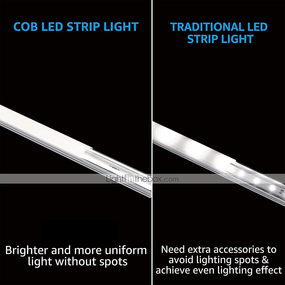 2026年 zdm 新しい無段階調光 16.4フィート 5m cob led ライトストリップ cri 80 60w led ロープライト 曲げられるバンドライト 高級照明に最適 dc12v dc24v  コレクション – $55.99 –P7
