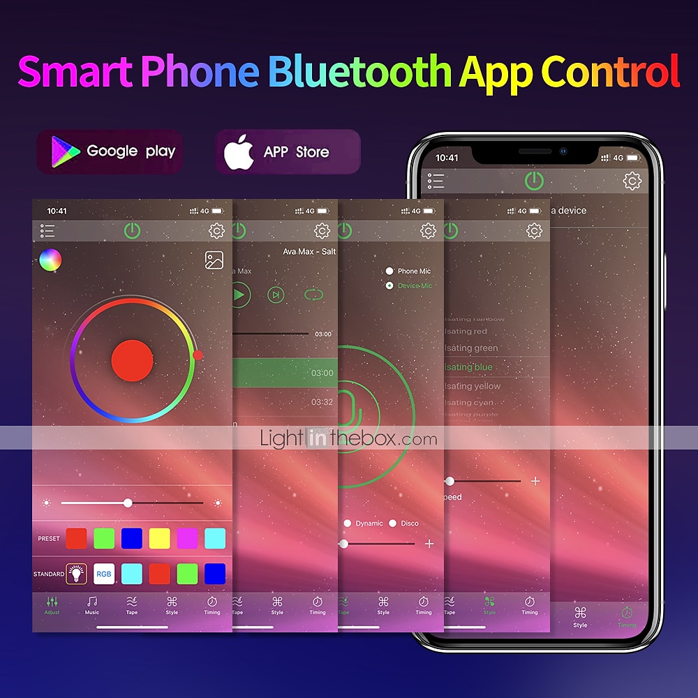 Светодиодная лента rgb 20 м 65 футов водонепроницаемая синхронизация музыки 12 В 5050 smd контроллер bluetooth с изменением цвета адаптер 100-240 В для спальни домашний телевизор подсветка сделай сам деко 2025 - $31.99 –P16