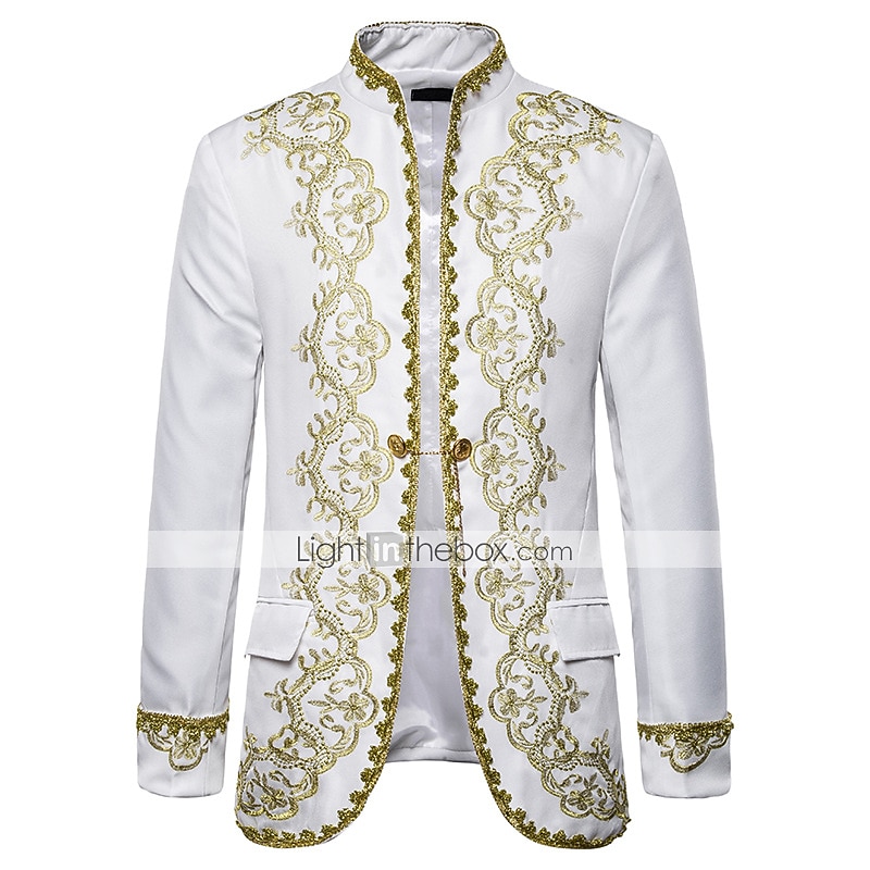 Elegante Vintage Vittoriano Cappotto Mascherata Abbigliamento esterno Principe Corrina vittoriana Gentiluomo Aristocratico Paillettes Vintage Ricamato Abito da ballo Costume Per uomo Capodanno del 2026 a $52.99 –P5