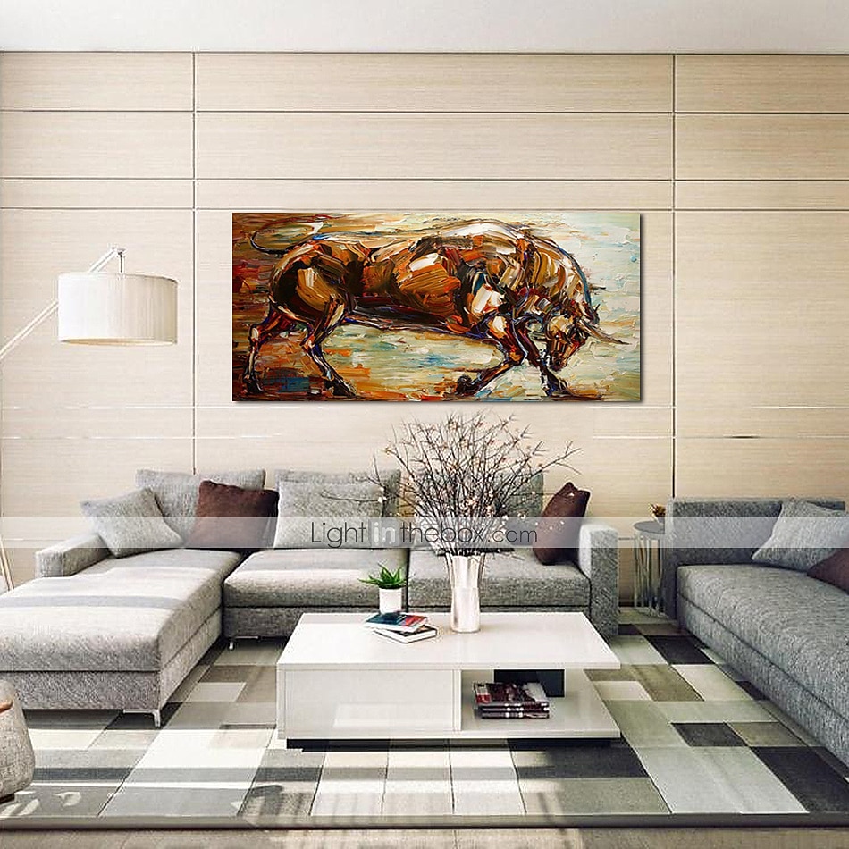 Oil Painting Hand Painted Horizontal Panoramic Animals Modern Rolled Canvas (No Frame) 2025 - $65.99 –P6
