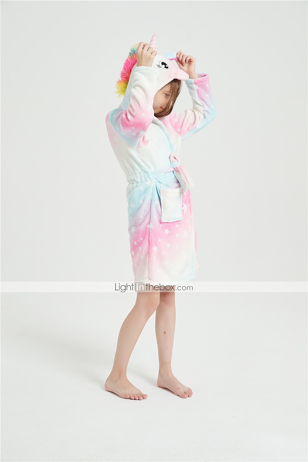 Carnaval Bloque de color Pijamas Kigurumi Bata de baño Unicornio Caballo volador Pijamas de una pieza Pijamas Kigurumi Disfraz divertido por Niños Niños y niñas Navidad Víspera de Todos los Santos 2026 - $26.99 –P11