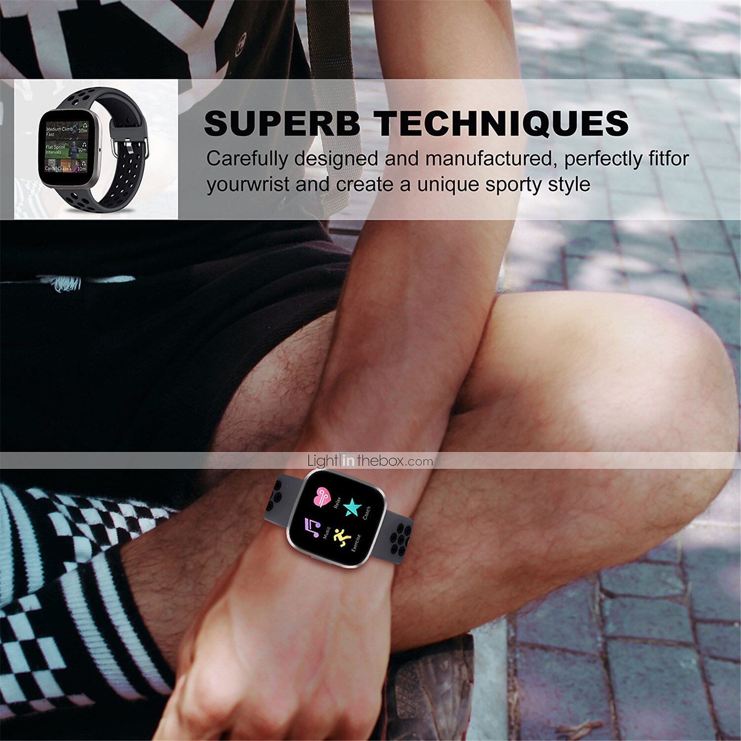 2025年 時計バンド のために Fitbit Versa 2 / Versa Lite / Versa SE / Versa シリコーン 置換 ストラップ ソフト 高通気性 スポーツバンド リストバンド  コレクション – $9.99 –P11
