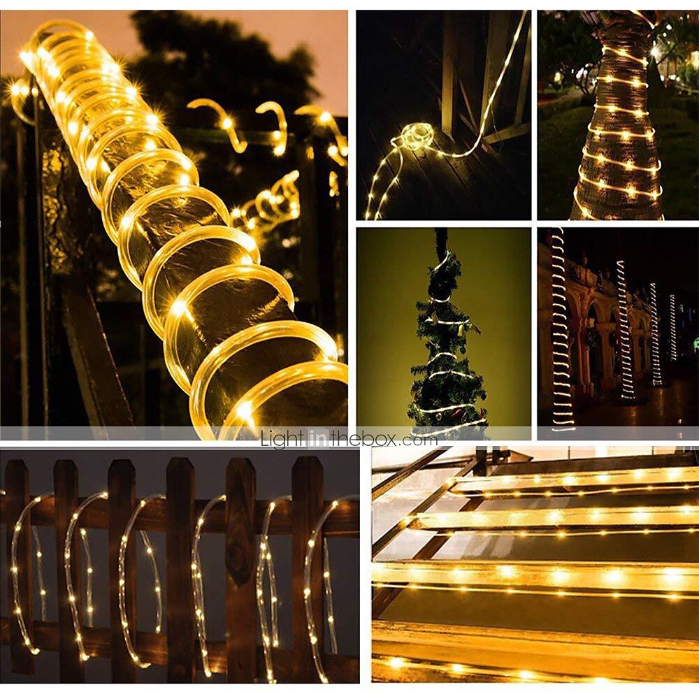 10m IP68 Waterproof Casing String Lights - 100 LEDs with Remote Control, Dimming, Timing & 8 Modes for Outdoor Christmas Garden Lighting 2025 - $22.99 –P11