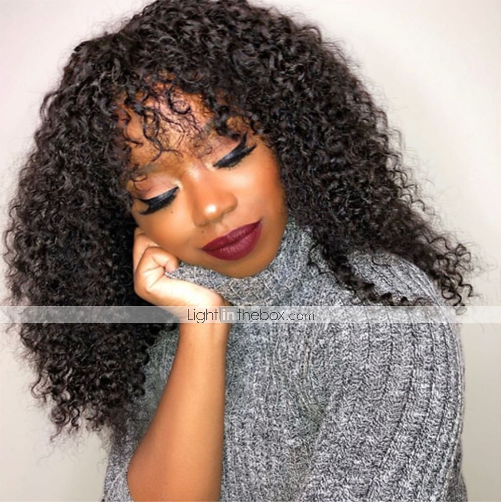 ASPECIALUNIT-Malaysian Hair Brown Curly Lace Front Wig - SPE012