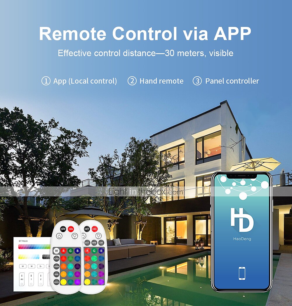 Outdoor APP Outdoor RGB Landscape Bluetooth Floodlight Outdoor Lights Villa Garden Lighting Garden Atmosphere Botanical Wedding Bar Light 2025 - $88.99 –P6