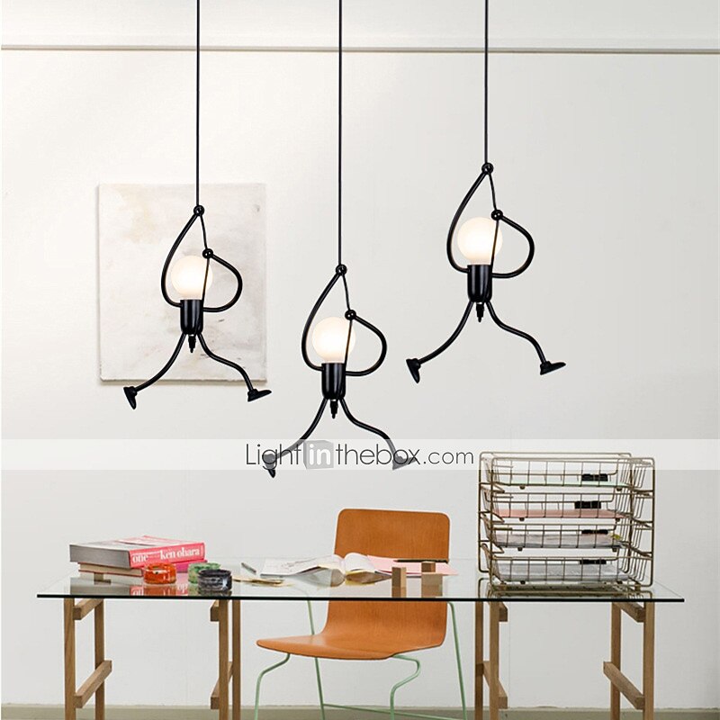 1-light 40cm retro blichtr wisiorek światła pojedynczy projekt amerykańska mała ironman lampa wisząca w stylu vintage dla restauracji kawiarnia biuro 40 w 2026 - $28.99 –P3