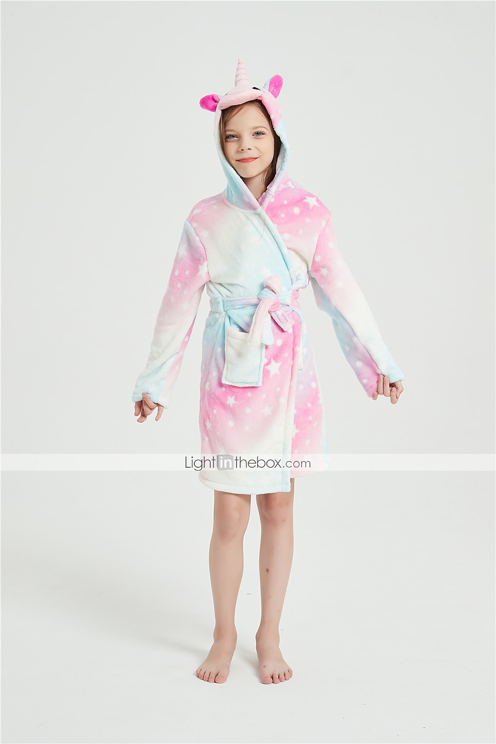 Carnaval Bloque de color Pijamas Kigurumi Bata de baño Unicornio Caballo volador Pijamas de una pieza Pijamas Kigurumi Disfraz divertido por Niños Niños y niñas Navidad Víspera de Todos los Santos 2026 - $26.99 –P6