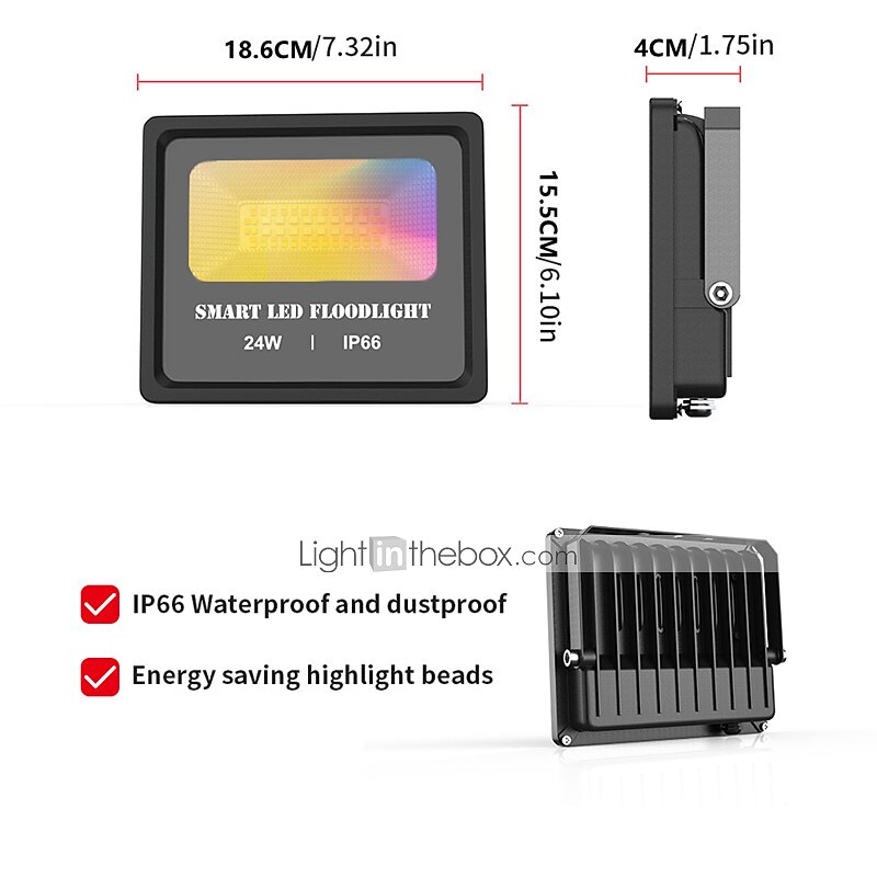Outdoor APP Outdoor RGB Landscape Bluetooth Floodlight Outdoor Lights Villa Garden Lighting Garden Atmosphere Botanical Wedding Bar Light 2025 - $88.99 –P1