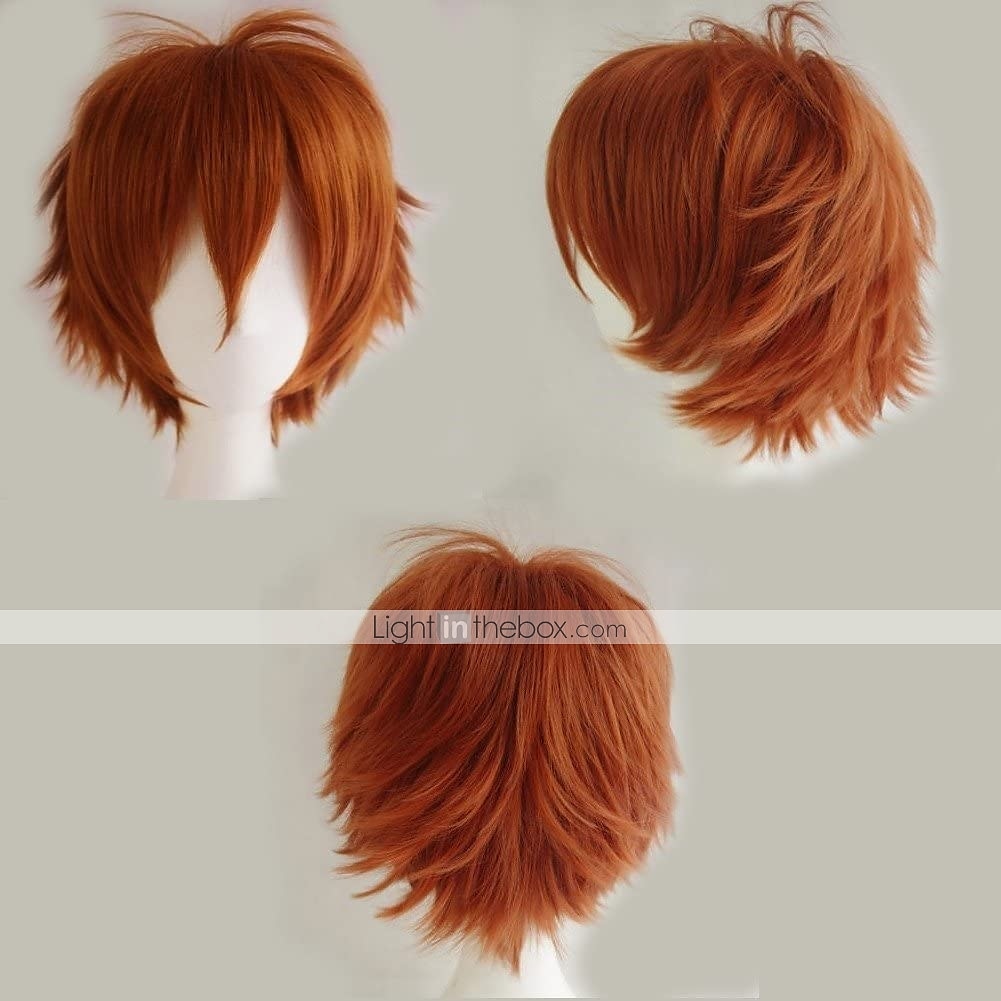 perruque synthétique bouclée asymétrique courte marron clair vert blanc violet noir cheveux synthétiques 12 pouces femmes anime cosplay cool noir perruque de carnaval de 2025 ? $19.49 –P5