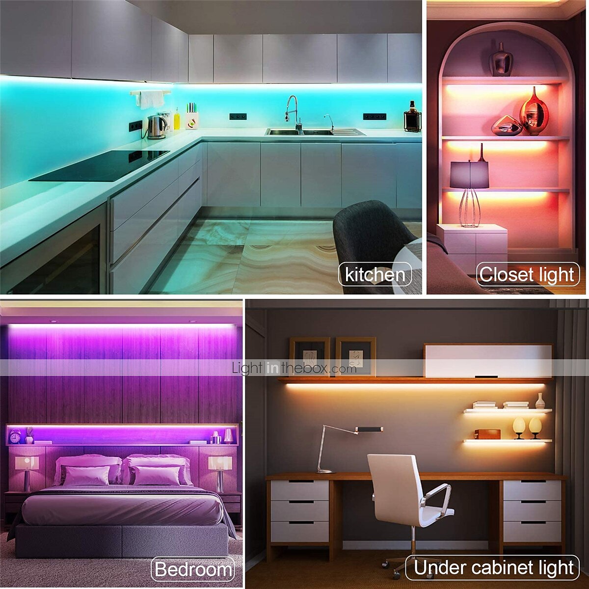 2025年 Ledストリップライト音楽同期300leds 10 m rgb ledライトストリップ用ルーム照明smd 5050色変更テープライトキットledコントローラーフレキシブルledストリップ用ホームキッチンdc12v コレクション – $38.99 –P6