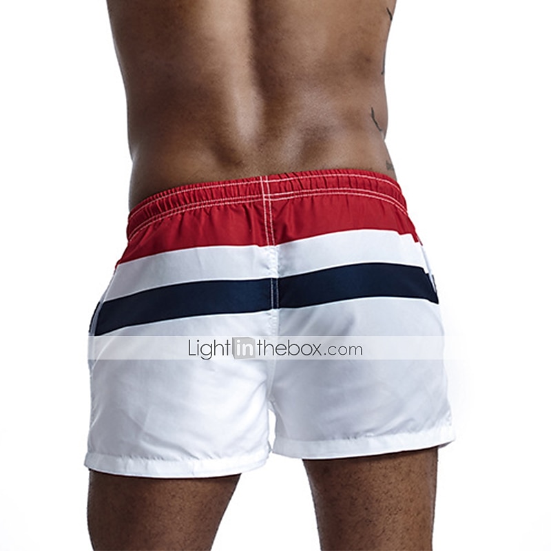SEOBEAN® Men's Swim Trunks Swim Shorts Quick Dry Board Shorts Bathing Suit with Pockets Drawstring Swimming Surfing Beach Water Sports Stripes Spring Summer / Micro-elastic 2025 - $18.99 –P8
